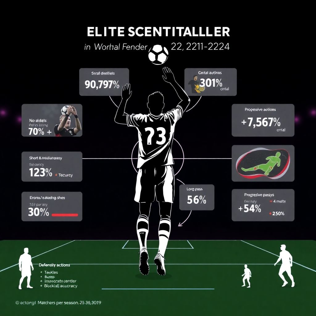 Профили лучших центровых защитников мира по рейтингам и ключевым показателям