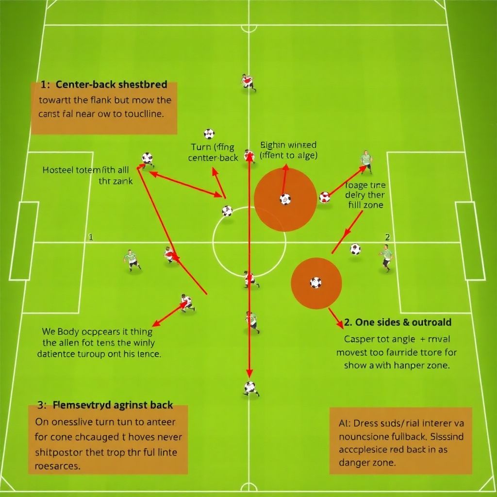 Как защитники работают со средними блоками и фланговыми игроками в современном футболе