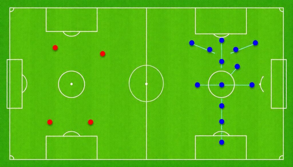 Эффективность зонной обороны против разных схем атак - иллюстрация