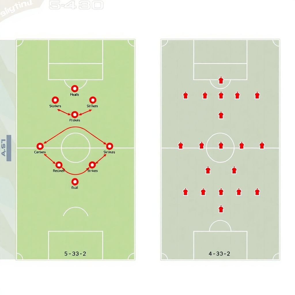 Тактические схемы 3-5-2 и 4-4-2 в обороне: сравнение и разбор