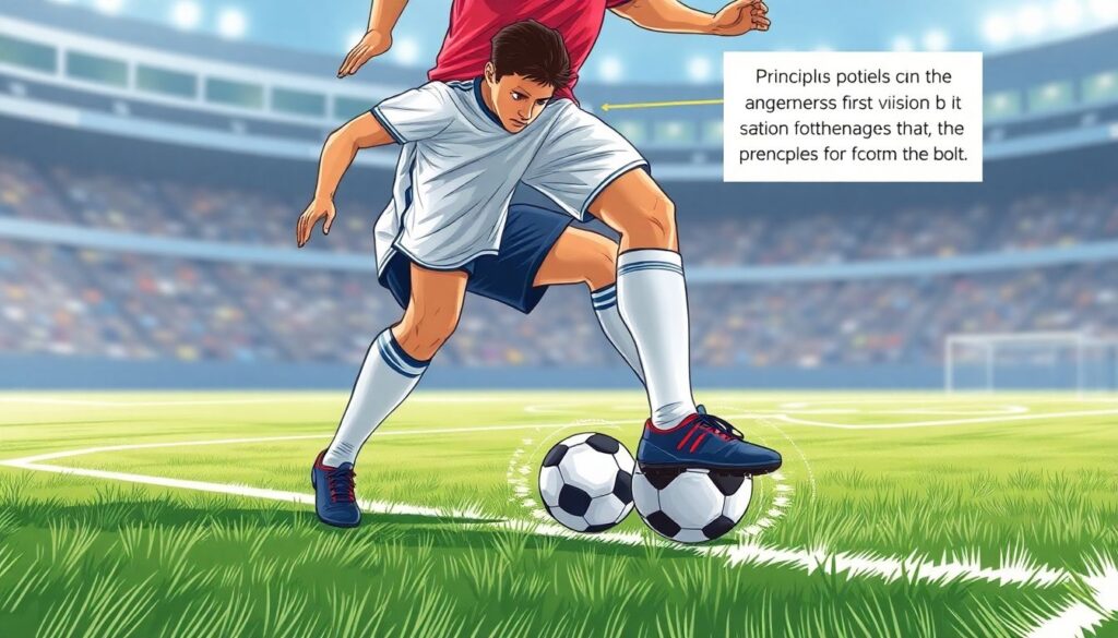 Технические навыки защиты мячом: владение и пас - иллюстрация