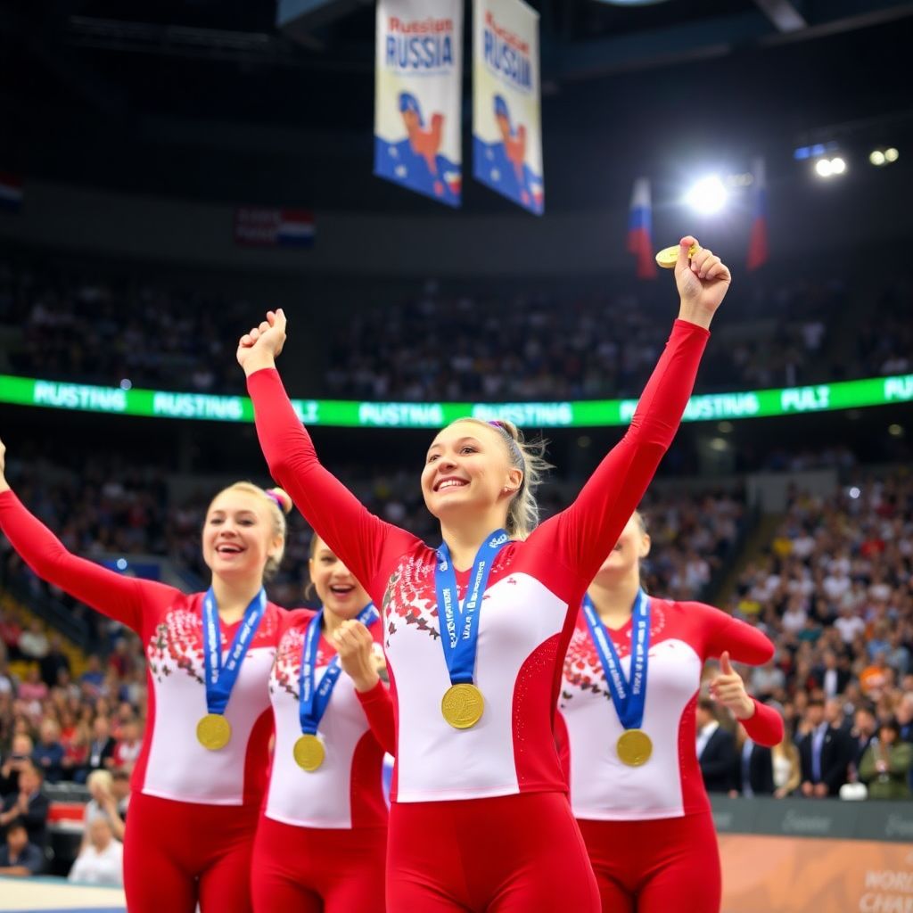 Российские гимнасты выиграли восемь медалей на Кубке мира в Котбусе