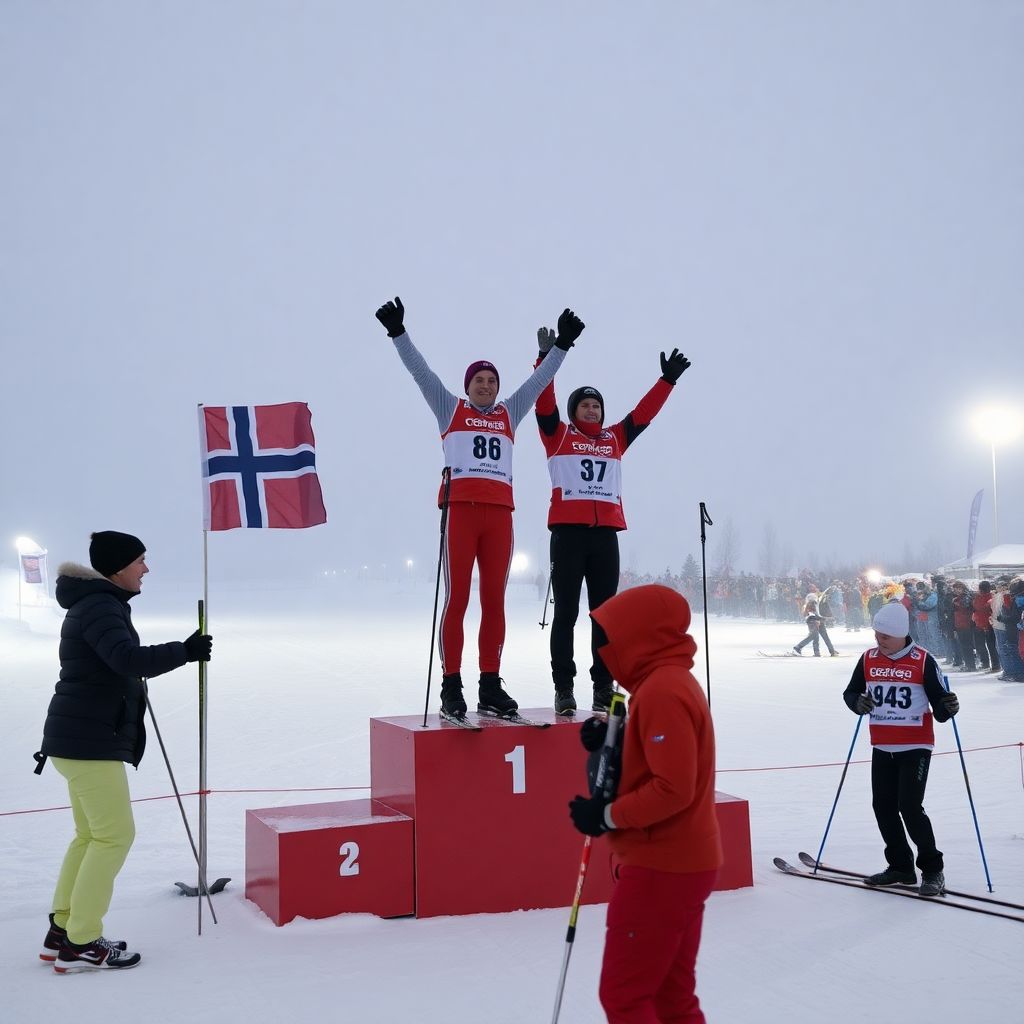 Коростелёв снова четвёртый в скиатлоне: Норвегия удерживает весь подиум